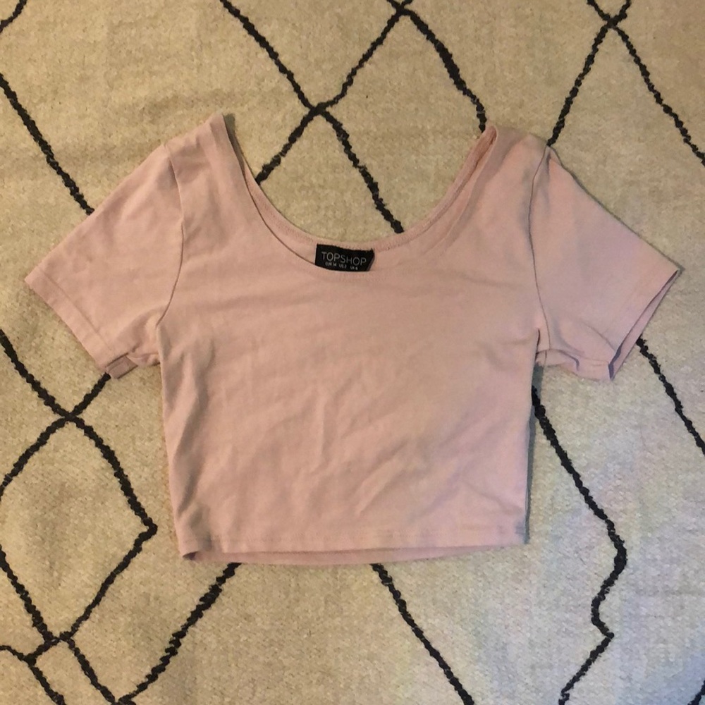 Light Pink Topshop Crop Top